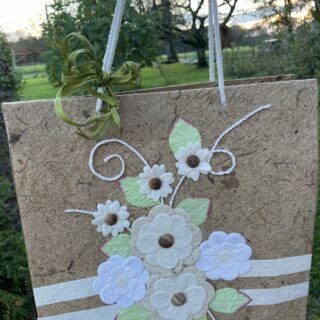 Sac cadeaux "fleurs" artisanal